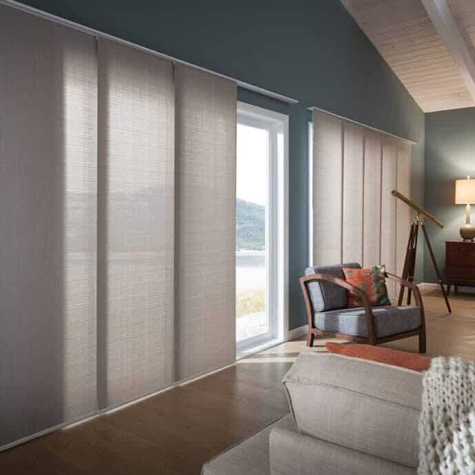Dimout sliding panels: save space and provide flexible light control