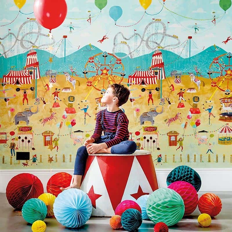 Kids circus in vibrant colours