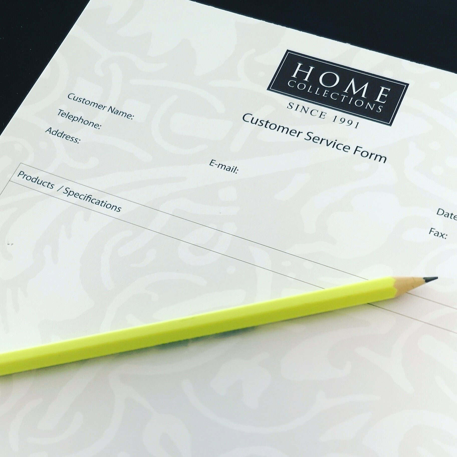 Photo of Home Collections service form